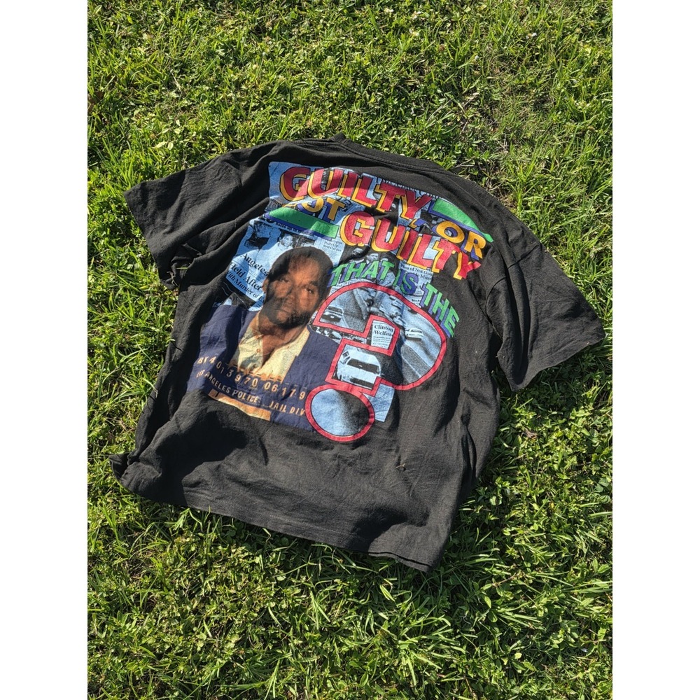 Vintage OJ Simpson Black 1995 Juice is Loose Rap Tee Tupac Biggie Size 2XL